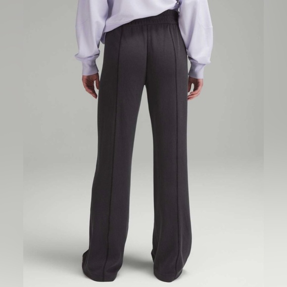 Lululemon | Ribbed Softstreme Mid-Rise Pant 32" Black Size 10 - Picture 3 of 15